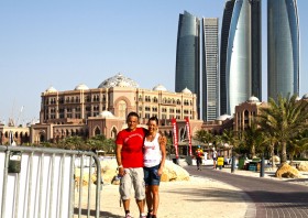 Gerhard Budy und Renate Weber in Abu Dhabi