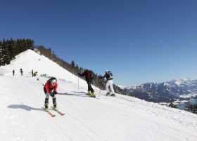 Skitourenrennen am Zwölferhorn im Salzkammergut