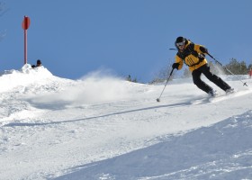 Skitouren gehen auf der Piste