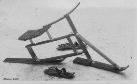 10.3.1949: Brenter Sitzski, der Vorreiter des Snowbikes