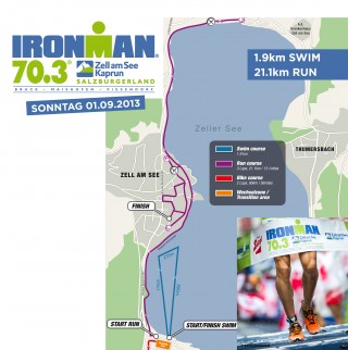 Ironman 70.3 Zell am See Kaprun: Plan Laufstrecke