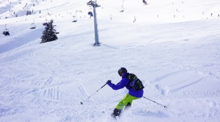 Georg unterwegs im Skigebiet Jochberg.