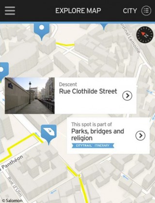 Salomon Citytrail App Screen
