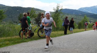 Kind auf der Strecke Ganghofer Trail