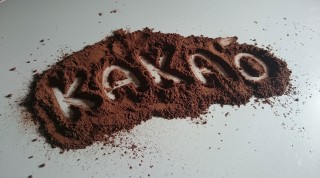 Kakaopulver Schriftzug