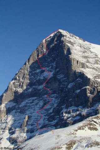 Kletterroute Eiger Nordwand