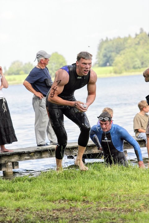 Torsten Neufeld nach dem Schwimmen