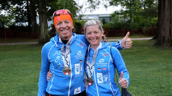 Bea mit ihrem Trainingskollegen
