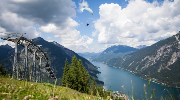 Paragleiten Bergstation Zwölferkopf.