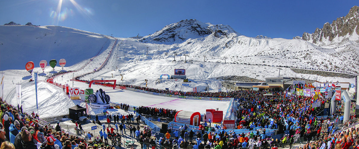 Zieleinfahrt und Fanbereich des Weltcup-Openings in Sölden