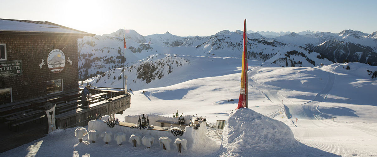 Skigebiet Kitzbuehel Sonnenaufgang