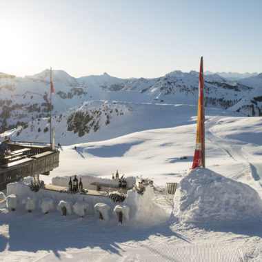 Skigebiet Kitzbuehel Sonnenaufgang