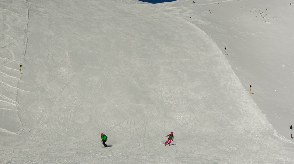 Pisten am Gletscher