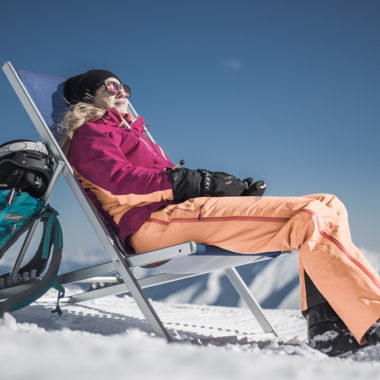 Sonne tanken am Kapruner Gletscher