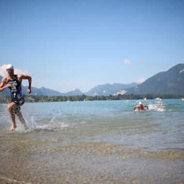 Wolfgangsee Challenge Ausstieg Wasser