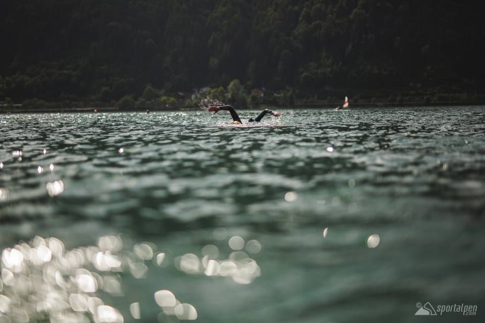 Schwimmtraining im Zeller See