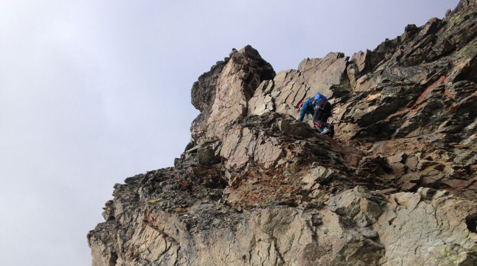 Kletterpassage-Piz-Bernia