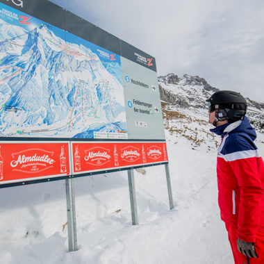 Überblick im Skigebiet Ehrwald