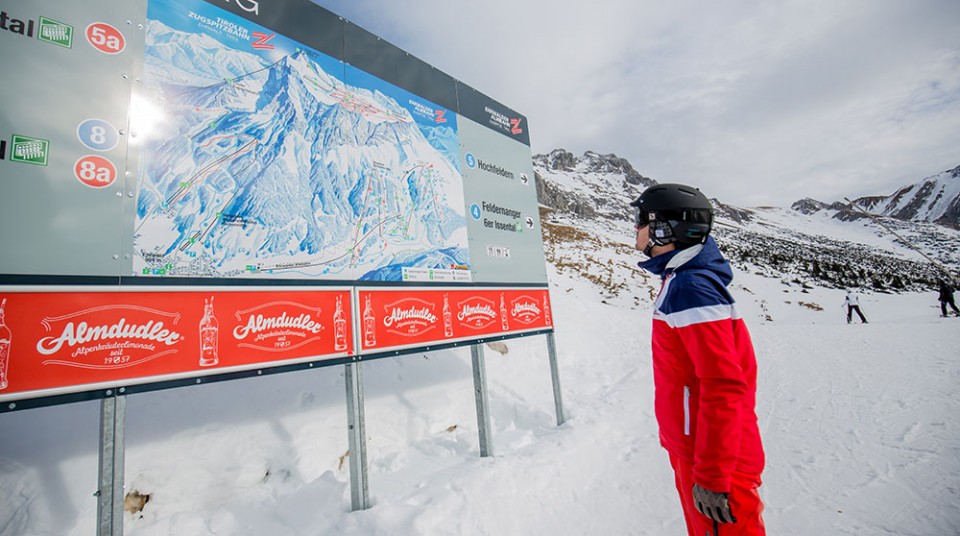 Überblick im Skigebiet Ehrwald
