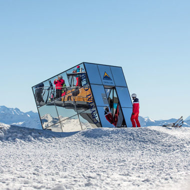 Cube im Skigebiet Serfaus