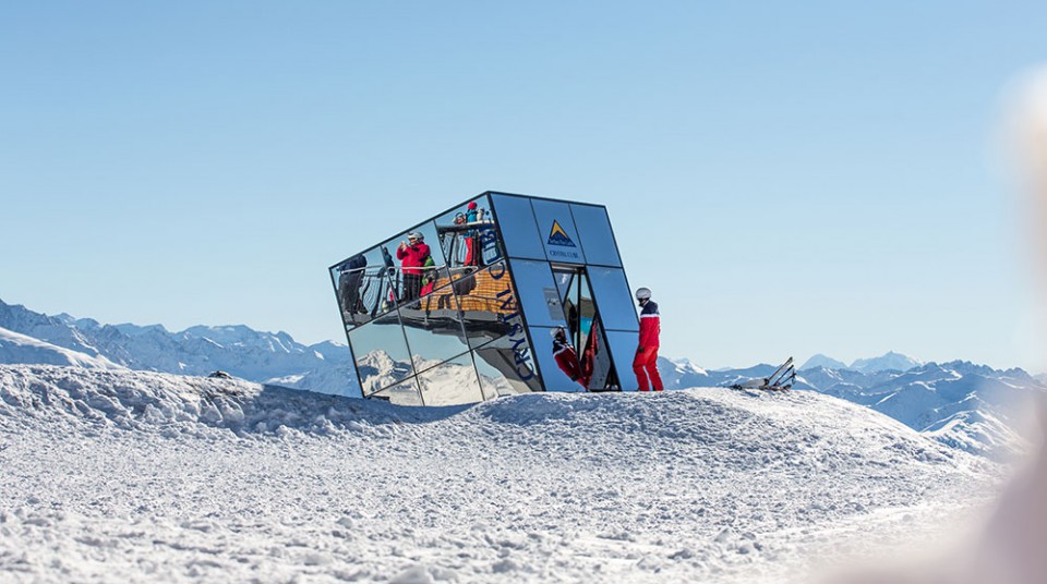 Cube im Skigebiet Serfaus
