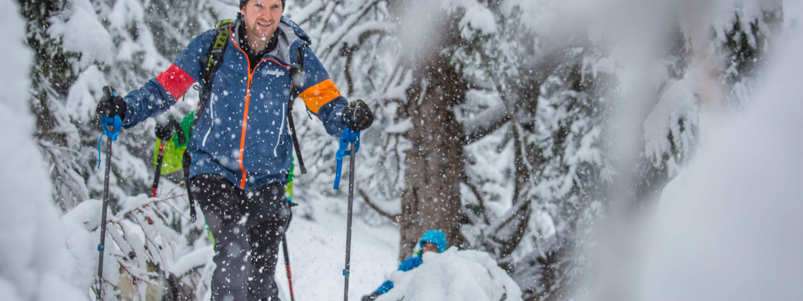 skitour im wald