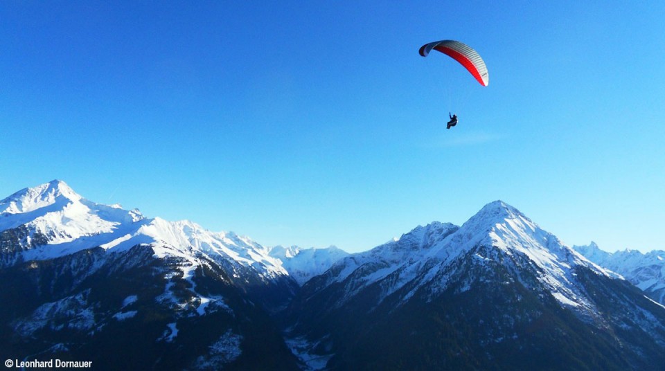 Paragleiten im Winter