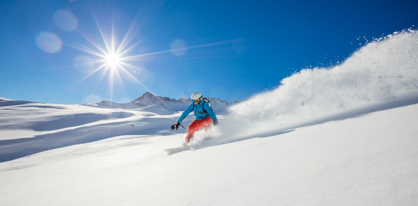 Freerider im Tiefschnee