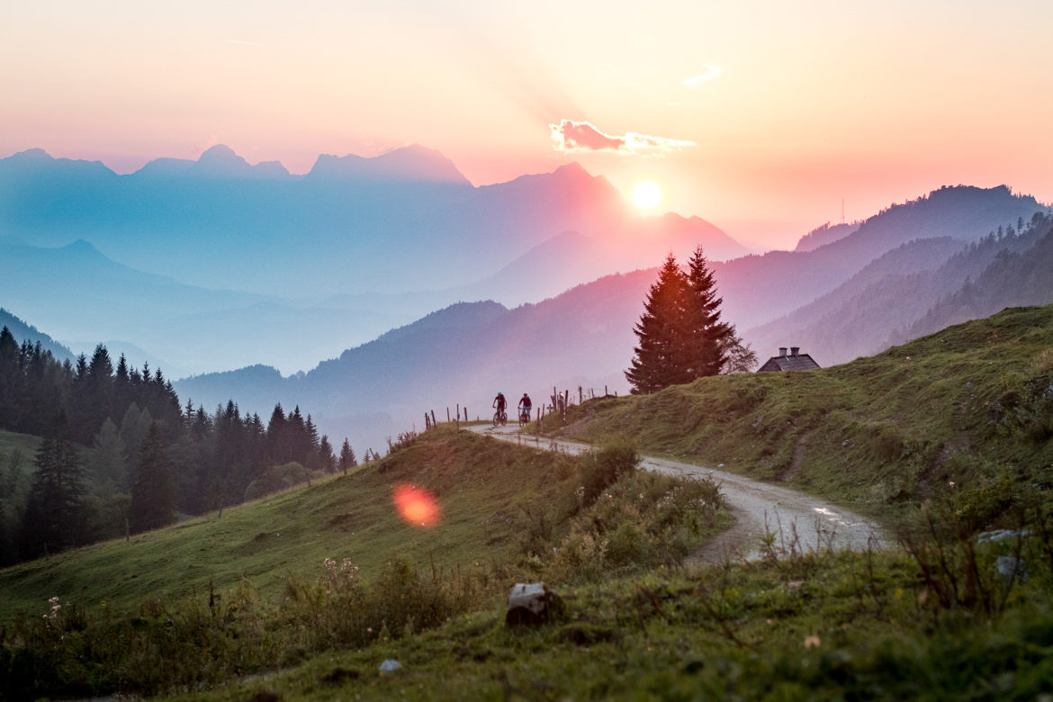 Radtour auf die Hanslalm im Nationalpark Kalkalpen.