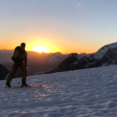 Sonnenuntergang-Skitour-Völkl