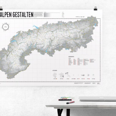 landkarte zum einzeichnen alpen