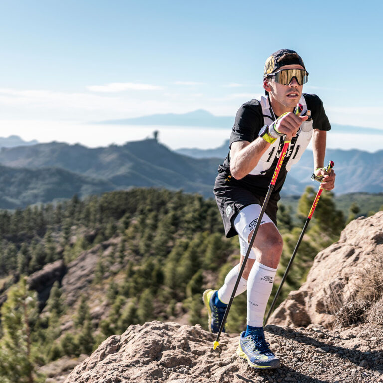 trailrunning stöcke von leki