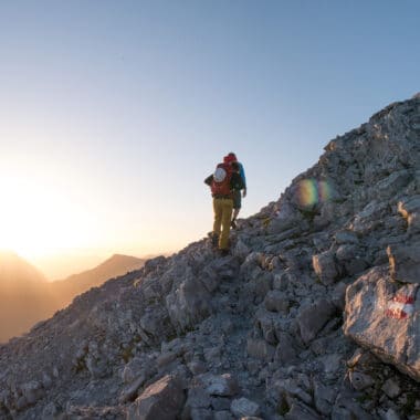 sonnenuntergang-klettersteiggehen