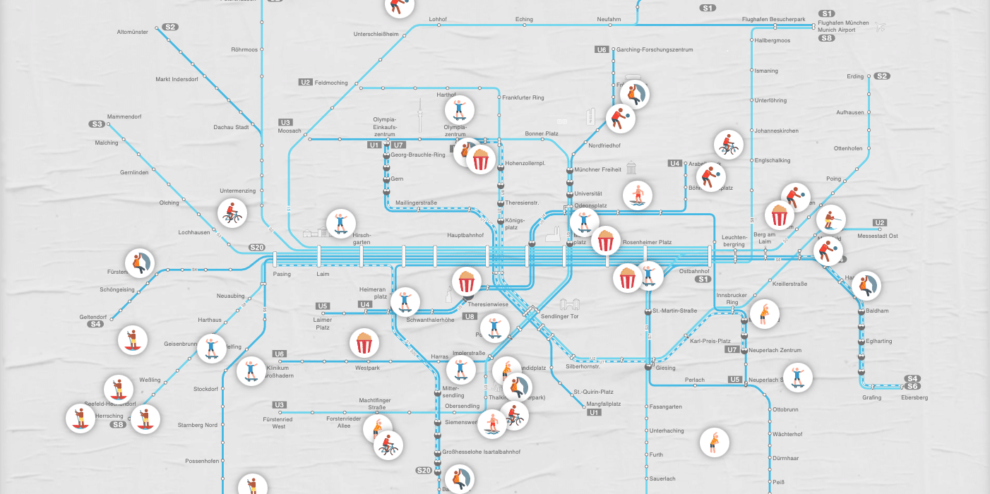München interaktive Karte Outdoor Sport